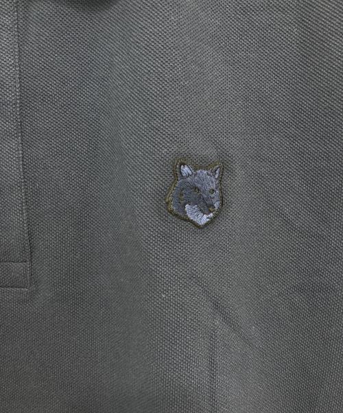 maison kitsune（メゾンキツネ）maison kitsune (メゾンキツネ) フォックスパッチポロシャツ ネイビー サイズ:XLの古着・服飾アイテム