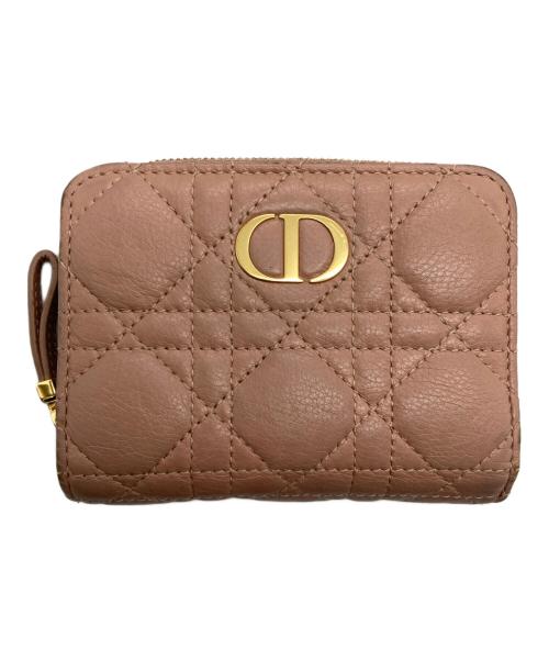 Christian Dior（クリスチャン ディオール）Christian Dior (クリスチャン ディオール) カナージュ Caro Scarlet /カロ スカーレットウォレット ピンクの古着・服飾アイテム