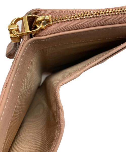 Christian Dior（クリスチャン ディオール）Christian Dior (クリスチャン ディオール) カナージュ Caro Scarlet /カロ スカーレットウォレット ピンクの古着・服飾アイテム