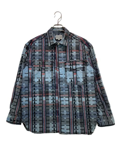 C.E（シーイー）C.E (シーイー) CHECK PRINT DENIM SHIRT インディゴ サイズ:Mの古着・服飾アイテム