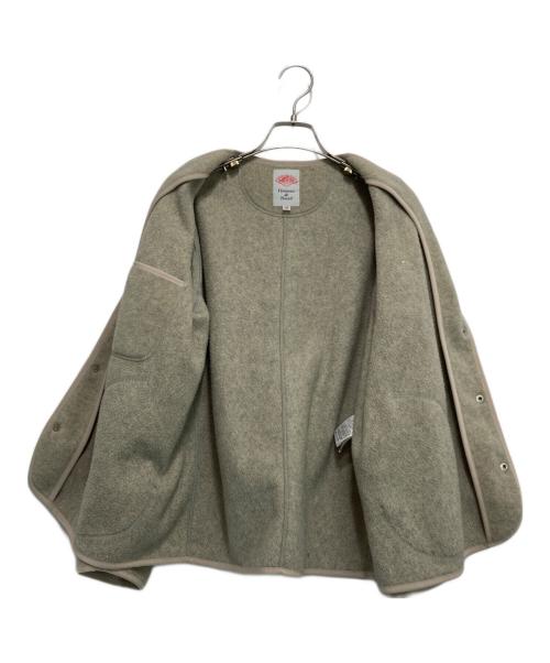 DANTON（ダントン）DANTON (ダントン) フリースカラーレスジャケット ベージュ サイズ:36の古着・服飾アイテム