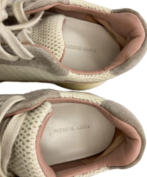 TORY BURCH（トリーバーチ）TORY BURCH (トリーバーチ) TRAINER キックトレーナー ローカットスニーカー ベージュ サイズ:6 1/2の古着・服飾アイテム