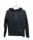 New Era×Yohji Yamamoto pour hommeニューエラ×ヨウジヤマモト プールオム）の古着「コラボ刺繍パーカー」｜ブラック