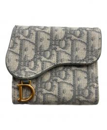 Christian Dior（クリスチャン ディオール）の古着「Saddle Lotus ウォレット」｜グレー