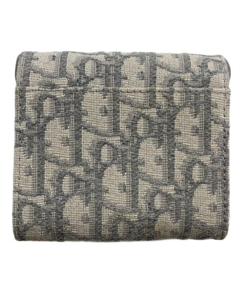 Christian Dior（クリスチャン ディオール）Christian Dior (クリスチャン ディオール) Saddle Lotus ウォレット グレーの古着・服飾アイテム