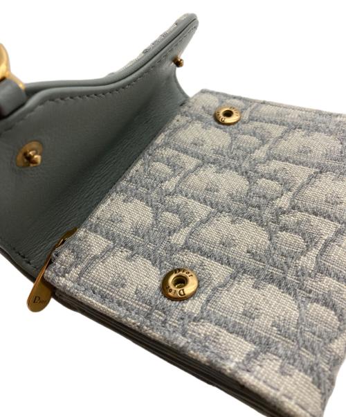 Christian Dior（クリスチャン ディオール）Christian Dior (クリスチャン ディオール) Saddle Lotus ウォレット グレーの古着・服飾アイテム