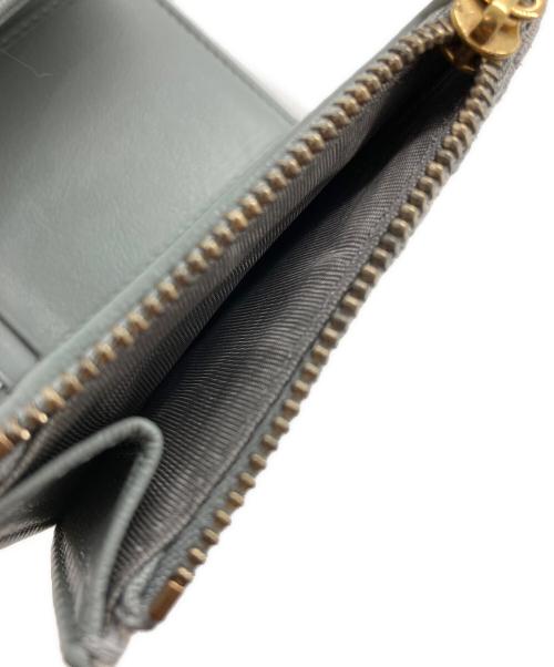 Christian Dior（クリスチャン ディオール）Christian Dior (クリスチャン ディオール) Saddle Lotus ウォレット グレーの古着・服飾アイテム