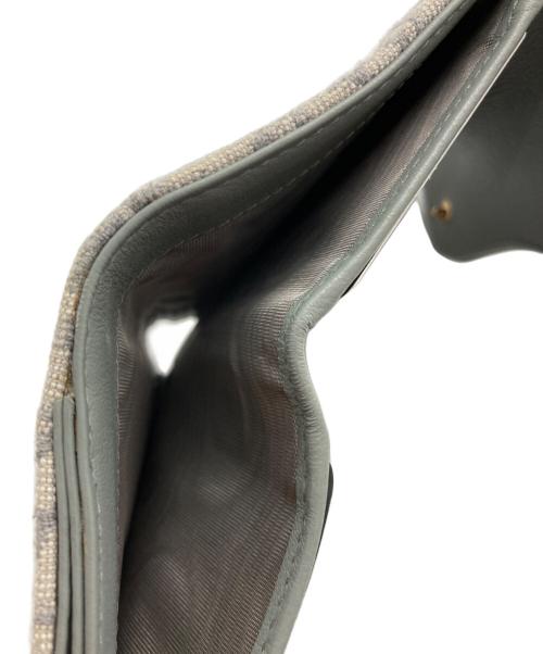 Christian Dior（クリスチャン ディオール）Christian Dior (クリスチャン ディオール) Saddle Lotus ウォレット グレーの古着・服飾アイテム