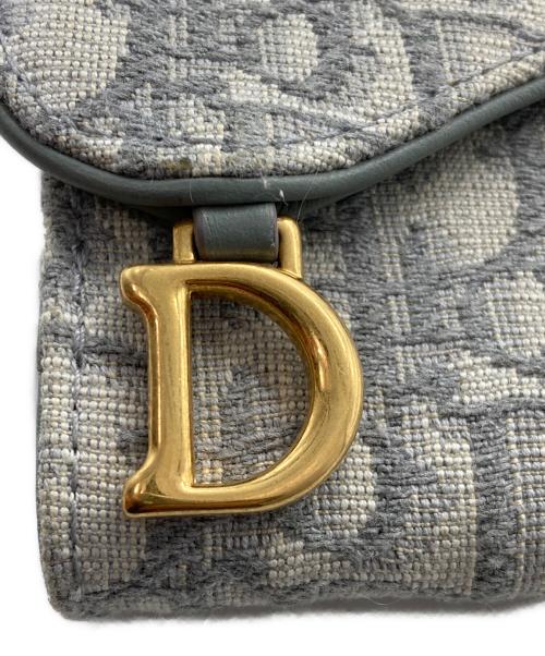 Christian Dior（クリスチャン ディオール）Christian Dior (クリスチャン ディオール) Saddle Lotus ウォレット グレーの古着・服飾アイテム