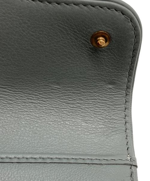 Christian Dior（クリスチャン ディオール）Christian Dior (クリスチャン ディオール) Saddle Lotus ウォレット グレーの古着・服飾アイテム