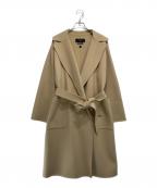 Max Mara WEEK END LINEマックスマーラ ウイークエンドライン）の古着「ヴァージンウール ベルテッド ガウンコート」｜ベージュ