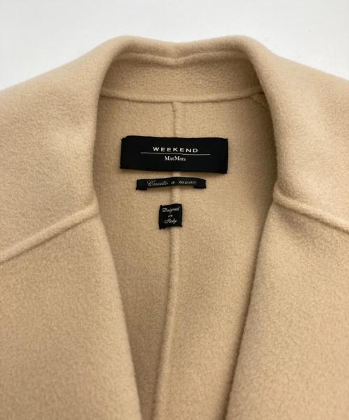 Max Mara WEEK END LINE（マックスマーラ ウイークエンドライン）MAX MARA WEEK END LINE (マックスマーラ ウイークエンドライン) ヴァージンウール ベルテッド ガウンコート ベージュ サイズ:40の古着・服飾アイテム