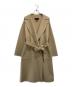 MAX MARA WEEK END LINE（マックスマーラ ウイークエンドライン）の古着「ヴァージンウール ベルテッド ガウンコート」｜ベージュ