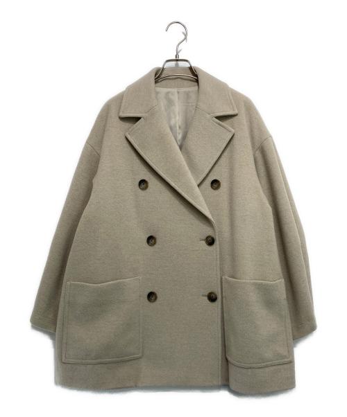 Leilian（レリアン）Leilian (レリアン) ウールメルトンダブルジャケット ベージュ サイズ:9の古着・服飾アイテム