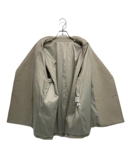 Leilian（レリアン）Leilian (レリアン) ウールメルトンダブルジャケット ベージュ サイズ:9の古着・服飾アイテム
