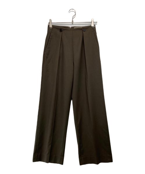 THE SHINZONE（ザ シンゾーン）THE SHINZONE (ザ シンゾーン) タックパンツ ブラウン サイズ:34の古着・服飾アイテム