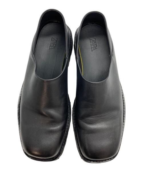 ZARA（ザラ）ZARA (ザラ) スクエアトゥスリッポン ブラック サイズ:42の古着・服飾アイテム