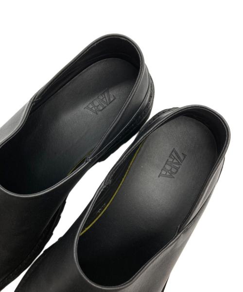 ZARA（ザラ）ZARA (ザラ) スクエアトゥスリッポン ブラック サイズ:42の古着・服飾アイテム