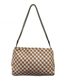 BOTTEGA VENETA（ボッテガベネタ）の古着「[OLD]インチレチャートショルダーバッグ」｜スカイブルー×オレンジ