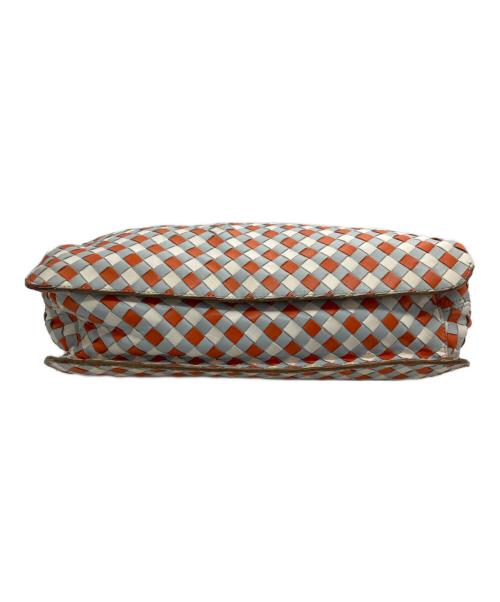 BOTTEGA VENETA（ボッテガベネタ）BOTTEGA VENETA (ボッテガベネタ) [OLD]インチレチャートショルダーバッグ スカイブルー×オレンジの古着・服飾アイテム