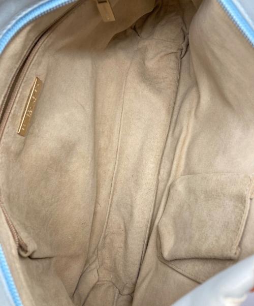 BOTTEGA VENETA（ボッテガベネタ）BOTTEGA VENETA (ボッテガベネタ) [OLD]インチレチャートショルダーバッグ スカイブルー×オレンジの古着・服飾アイテム