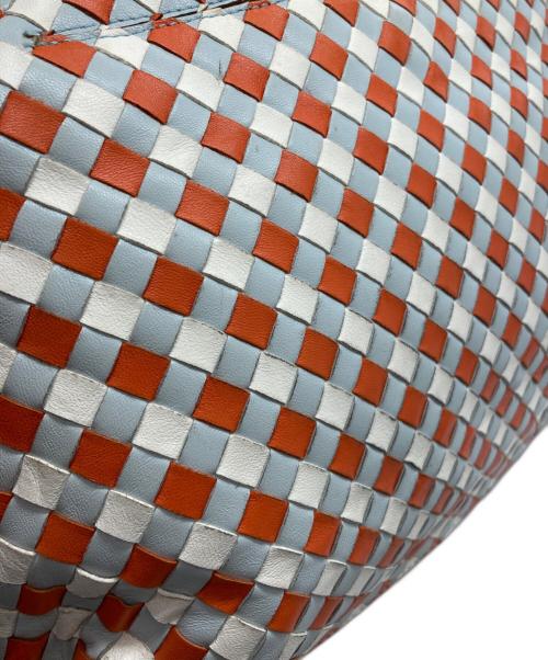 BOTTEGA VENETA（ボッテガベネタ）BOTTEGA VENETA (ボッテガベネタ) [OLD]インチレチャートショルダーバッグ スカイブルー×オレンジの古着・服飾アイテム