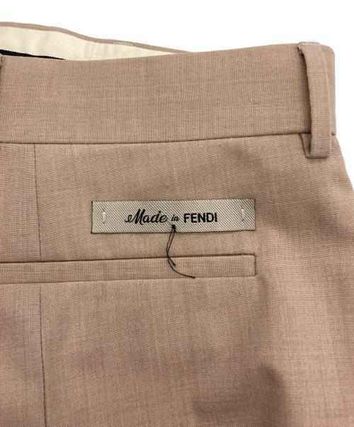 FENDI（フェンディ）FENDI (フェンディ) ウールスラックス ベージュ サイズ:46の古着・服飾アイテム