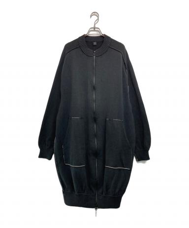 Y's ワイズ 美品 ジップ ロング フーディーコート黒2 Y's ワイズ 美品 ジップ ロング フーディーコート黒2