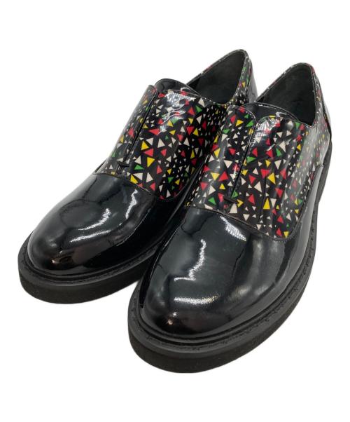 EMPORIO ARMANI（エンポリオアルマーニ）EMPORIO ARMANI (エンポリオアルマーニ) エナメルスリッポン ブラック サイズ:37の古着・服飾アイテム