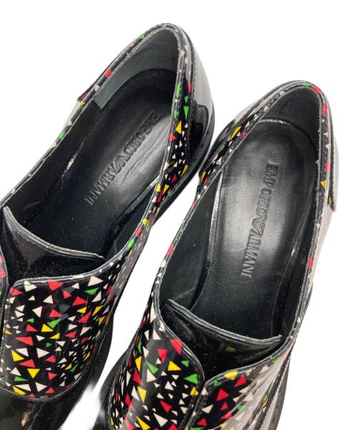 EMPORIO ARMANI（エンポリオアルマーニ）EMPORIO ARMANI (エンポリオアルマーニ) エナメルスリッポン ブラック サイズ:37の古着・服飾アイテム