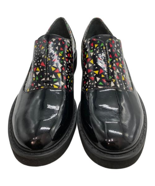 EMPORIO ARMANI（エンポリオアルマーニ）EMPORIO ARMANI (エンポリオアルマーニ) エナメルスリッポン ブラック サイズ:37の古着・服飾アイテム