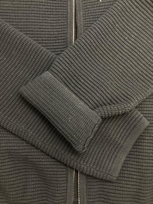 Aveniretoile（アベニールエトワール）Aveniretoile (アベニールエトワール) グログランリボンビジュー付きジップアップニット ブラック サイズ:36の古着・服飾アイテム