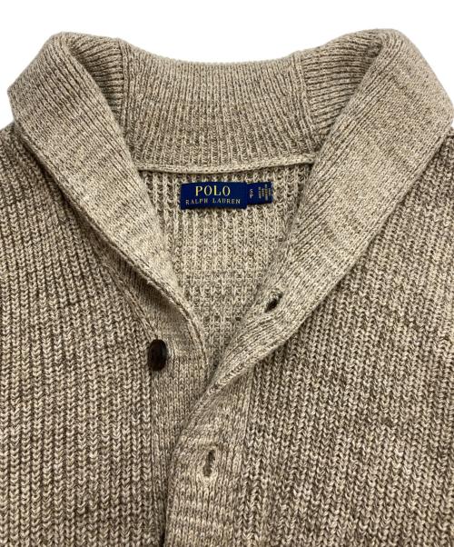 POLO RALPH LAUREN（ポロ・ラルフローレン）POLO RALPH LAUREN (ポロ・ラルフローレン) ショールカラーカーディガン ベージュ サイズ:Sの古着・服飾アイテム