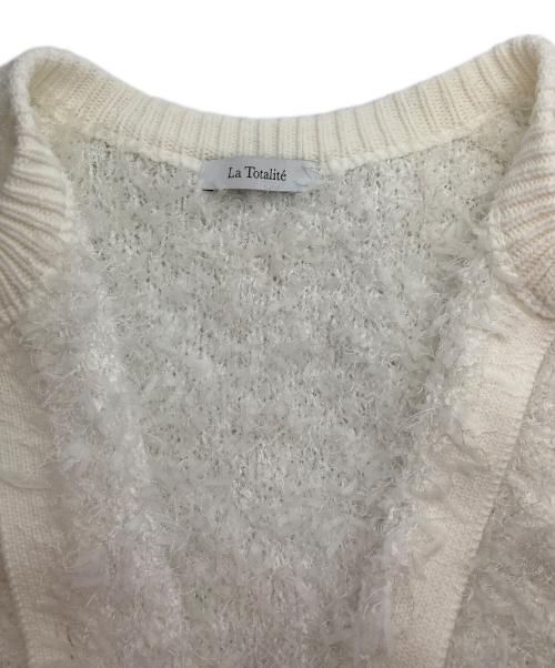 La TOTALITE（ラ ト―タリテ）La TOTALITE (ラ ト―タリテ) フェザーベスト ホワイト サイズ:FREEの古着・服飾アイテム