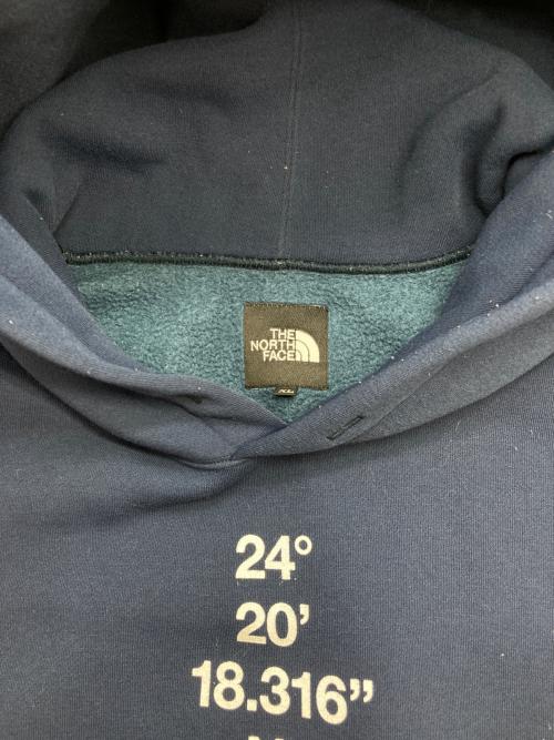 THE NORTH FACE（ザ ノース フェイス）THE NORTH FACE (ザ ノース フェイス) 座標プリントパーカー ネイビー サイズ:XLの古着・服飾アイテム