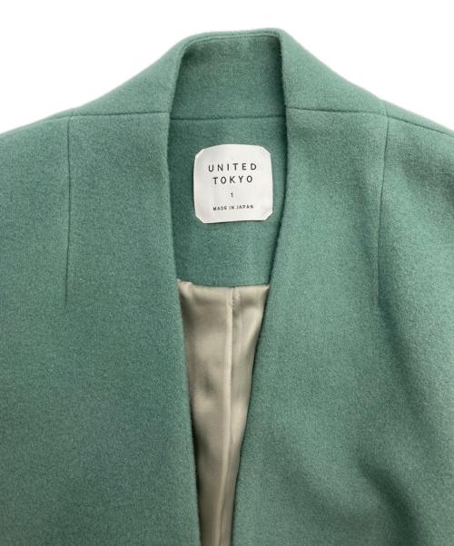 UNITED TOKYO（ユナイテッドトーキョー）UNITED TOKYO (ユナイテッドトーキョー) エクストラウールVネックコート グリーン サイズ:Sの古着・服飾アイテム