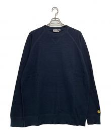 Carhartt WIP（カーハート ワークインプログレス）の古着「CHASE KNIT SWEATER」｜ネイビー