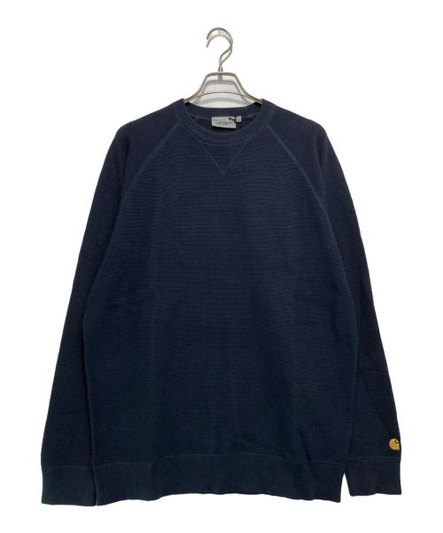 Carhartt WIP（カーハート ワークインプログレス）CARHARTT WIP (カーハート ワークインプログレス) CHASE KNIT SWEATER ネイビー サイズ:XXL 未使用品の古着・服飾アイテム