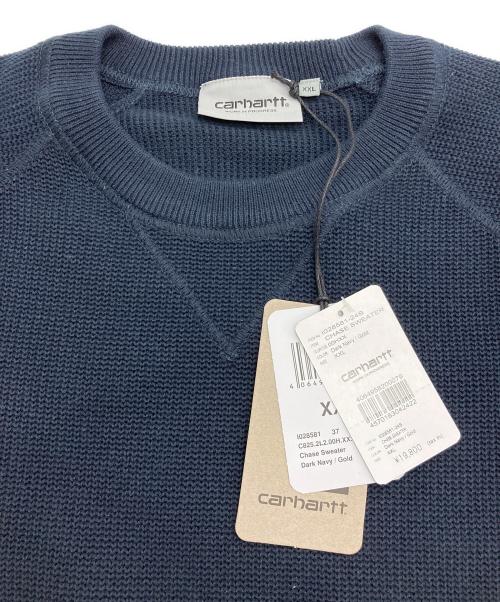 Carhartt WIP（カーハート ワークインプログレス）CARHARTT WIP (カーハート ワークインプログレス) CHASE KNIT SWEATER ネイビー サイズ:XXL 未使用品の古着・服飾アイテム