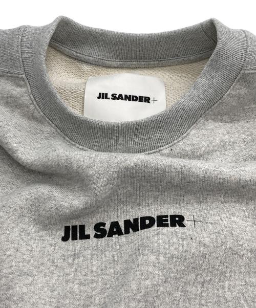 JIL SANDER+（ジルサンダープラス）JIL SANDER+ (ジルサンダープラス) LOGO SWEATSHIRT グレー サイズ:Lの古着・服飾アイテム