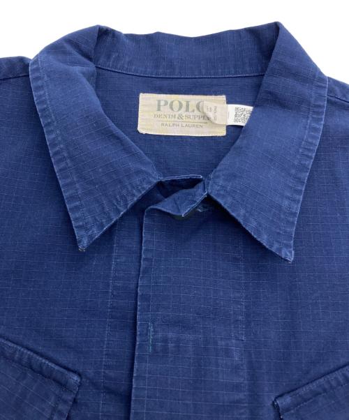 POLO RALPH LAUREN（ポロ・ラルフローレン）POLO RALPH LAUREN (ポロ・ラルフローレン) リップストップファティーグジャケット ネイビー サイズ:XL 未使用品の古着・服飾アイテム