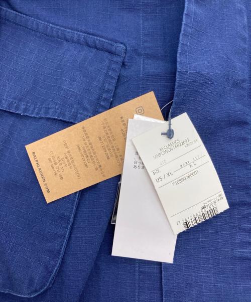 POLO RALPH LAUREN（ポロ・ラルフローレン）POLO RALPH LAUREN (ポロ・ラルフローレン) リップストップファティーグジャケット ネイビー サイズ:XL 未使用品の古着・服飾アイテム