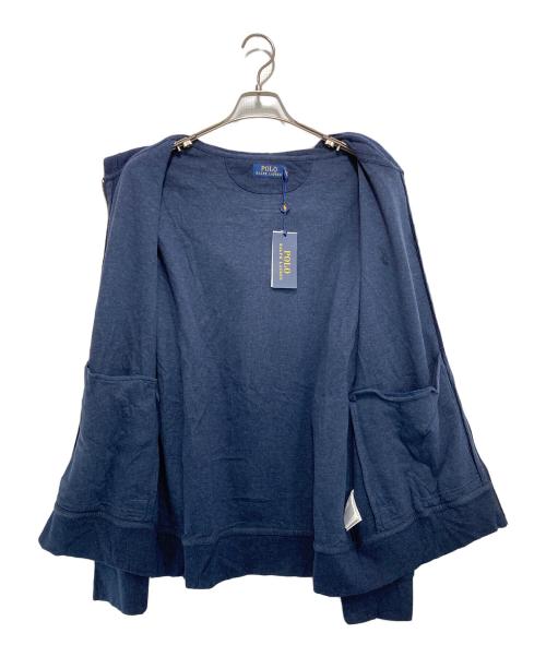 POLO RALPH LAUREN（ポロ・ラルフローレン）POLO RALPH LAUREN (ポロ・ラルフローレン) ヘリンボーンジップパーカー ネイビー サイズ:L 未使用品の古着・服飾アイテム