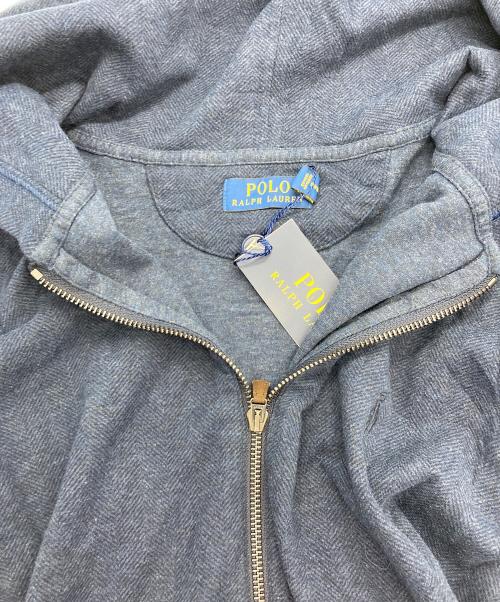 POLO RALPH LAUREN（ポロ・ラルフローレン）POLO RALPH LAUREN (ポロ・ラルフローレン) ヘリンボーンジップパーカー ネイビー サイズ:L 未使用品の古着・服飾アイテム