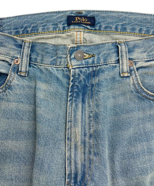 POLO RALPH LAUREN（ポロ・ラルフローレン）POLO RALPH LAUREN (ポロ・ラルフローレン) リペア加工デニムパンツ インディゴ サイズ:W36の古着・服飾アイテム