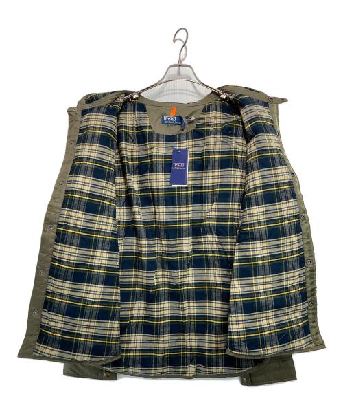 POLO RALPH LAUREN（ポロ・ラルフローレン）POLO RALPH LAUREN (ポロ・ラルフローレン) フーデッド中綿ジャケット カーキ サイズ:XL 未使用品の古着・服飾アイテム
