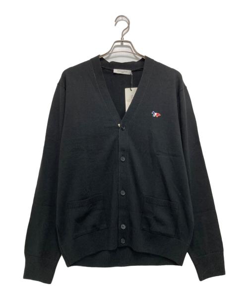 maison kitsune（メゾンキツネ）MAISON KITSUNE (メゾンキツネ) TRICOLOR FOX PATCH CLASSIC CARDIGAN ブラック サイズ:XL 未使用品の古着・服飾アイテム