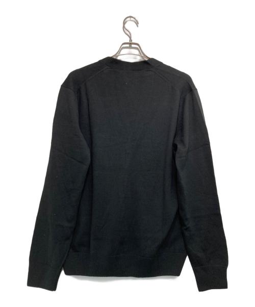 maison kitsune（メゾンキツネ）MAISON KITSUNE (メゾンキツネ) TRICOLOR FOX PATCH CLASSIC CARDIGAN ブラック サイズ:XL 未使用品の古着・服飾アイテム