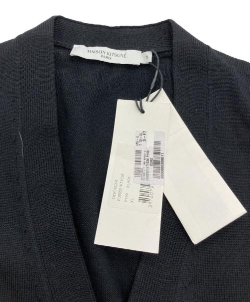 maison kitsune（メゾンキツネ）MAISON KITSUNE (メゾンキツネ) TRICOLOR FOX PATCH CLASSIC CARDIGAN ブラック サイズ:XL 未使用品の古着・服飾アイテム