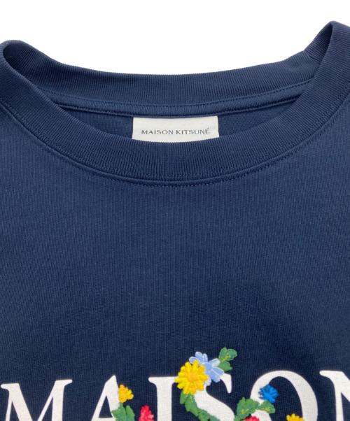 maison kitsune（メゾンキツネ）maison kitsune (メゾンキツネ) フラワーズ オーバーサイズ Tシャツ ネイビー サイズ:Lの古着・服飾アイテム